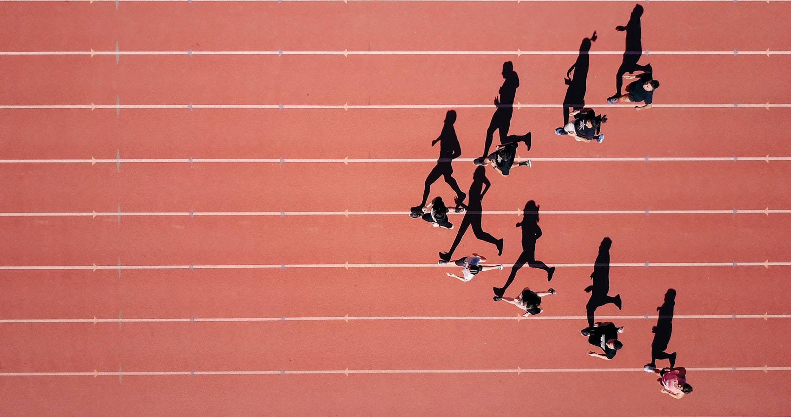 Runner sprinting on a track